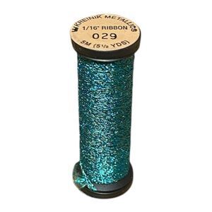 Kreinik 1/16" Metallic Ribbon - 5m - 029 Turquoise